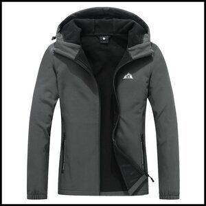 Women's Waterproof Softshell Jacket Hood Fleece Lined Insulated Windbreaker